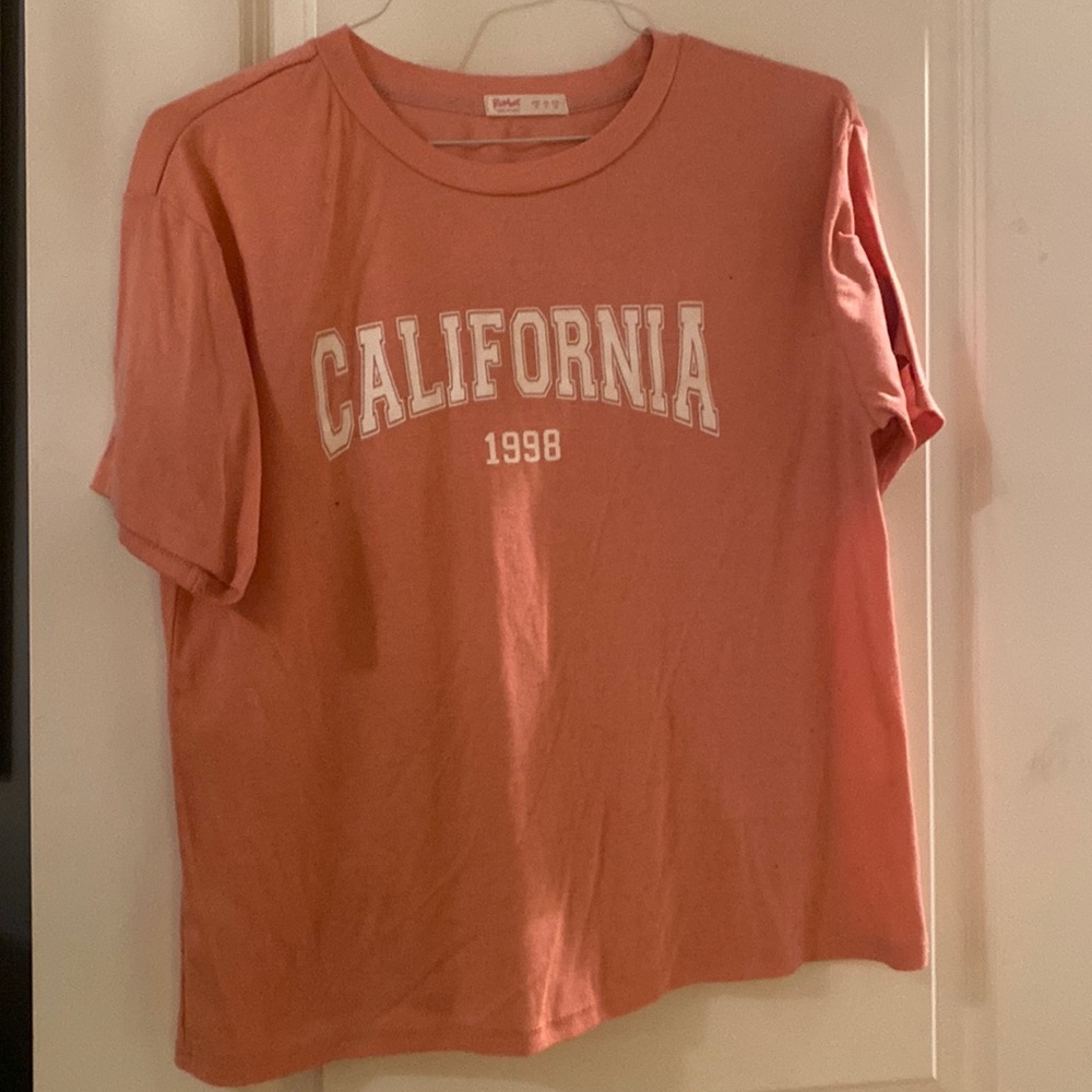 Pink California shirt.